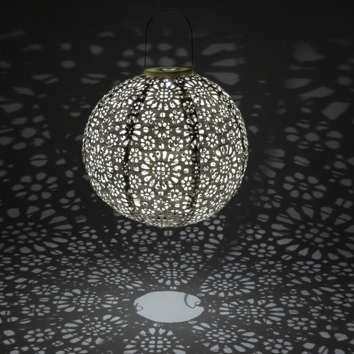Stella Luxe™ Globe Chantilly Lace Porcelain LED Lantern - Napa Valley Wildflower Co.
