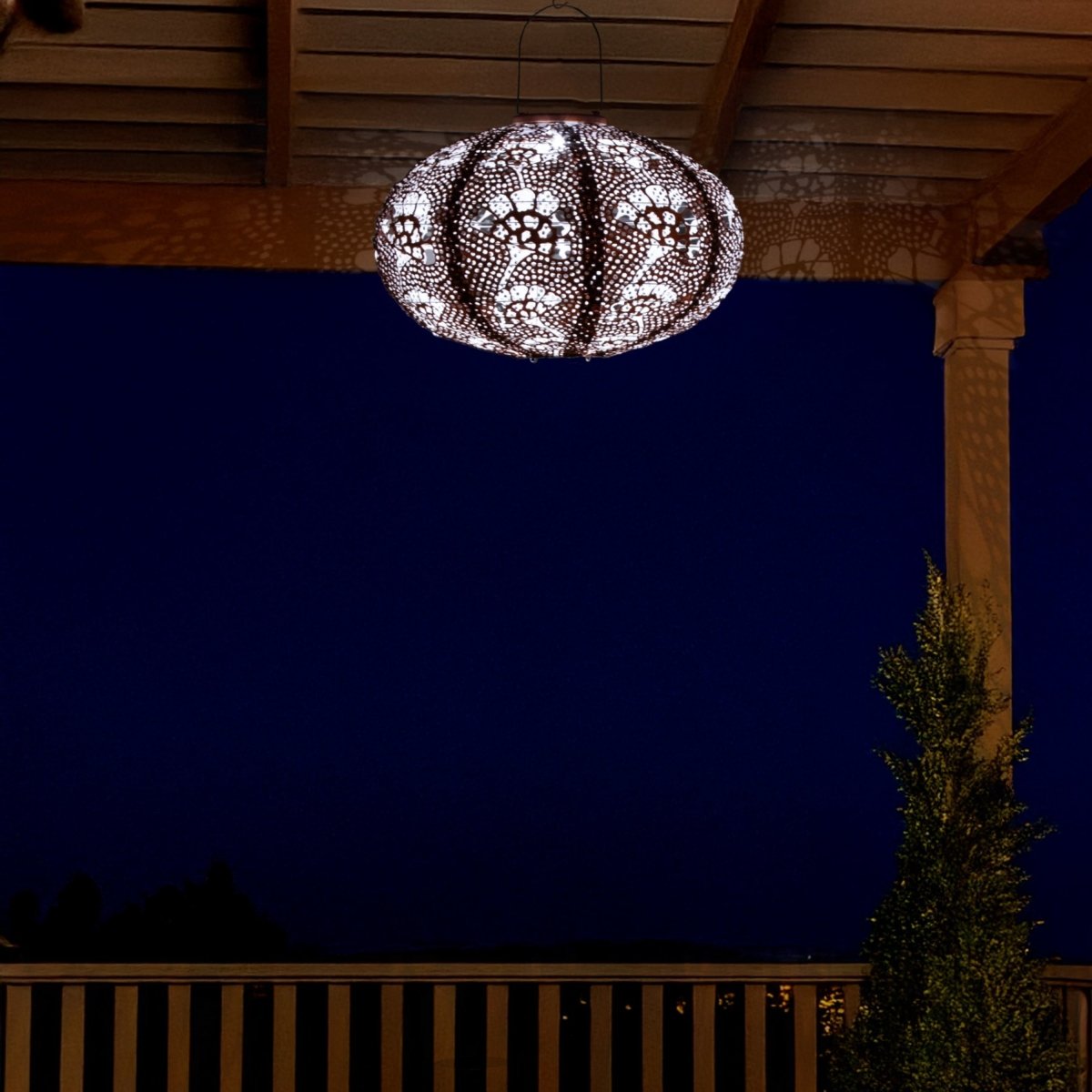 Stella Luxe Oval Yarrow Clay LED Lantern (Battery Powered) - Napa Valley Wildflower Co.