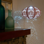 Stella Luxe Oval Yarrow Clay LED Lantern (Battery Powered) - Napa Valley Wildflower Co.