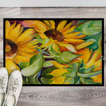 Sunflower Print Doormat 24x36 - Napa Valley Wildflower Co.