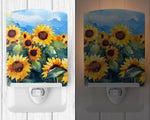 Sunflowers in Watercolor Ceramic Nightlight - Napa Valley Wildflower Co.