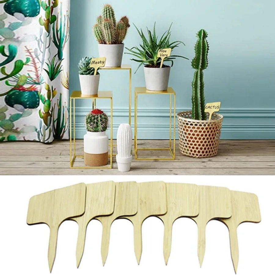 T - Type Bamboo Plant Label Stakes - Napa Valley Wildflower Co.