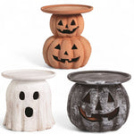 Terracotta Halloween Pillar Candle Holders | 3 Styles - Napa Valley Wildflower Co.