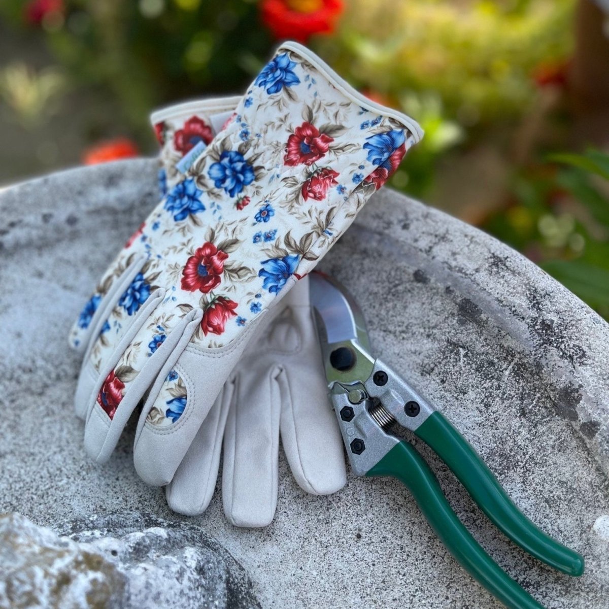 "The Caroline" Floral Gardening Gloves - Napa Valley Wildflower Co.