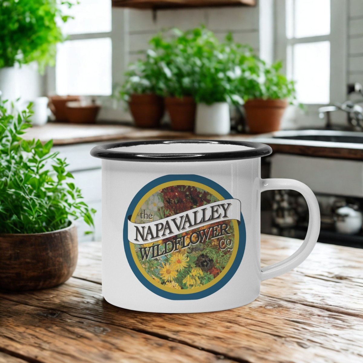 The Classic Camp Mug | 10 oz. (Black Rim) - Napa Valley Wildflower Co.