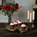 The Collapsible Triple Heart Mahogany Decor Riser - Napa Valley Wildflower Co.