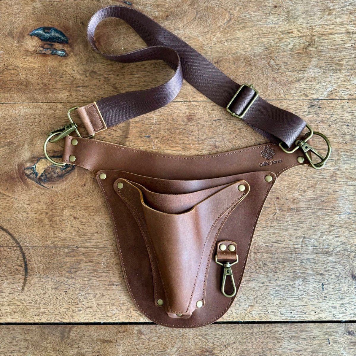 Ultimate Leather Garden Tool Belt & Holder - Extra Rivet Reinforced, Master Gardener Designed - Napa Valley Wildflower Co.