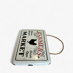 Vintage Farmer's Market Sign with Chicken | Rustic Metal Wall Decor - Napa Valley Wildflower Co.
