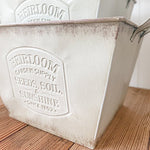 Vintage Inspired Heirloom Garden Supply Metal Planters, Set of Three - Napa Valley Wildflower Co.