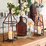 Vintage Inspired Open Cage Candle Lanterns, Set of Two - Napa Valley Wildflower Co.