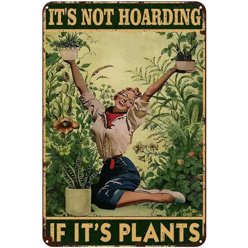It's not hoarding if it's plants. Vintage Metal Garden Signs - Napa Valley Wildflower Co.