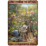 And I think to myself what a wonderful world. Vintage Metal Garden Signs - Napa Valley Wildflower Co.