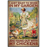 I just want to work in my garden and hang out with my chickens. Vintage Metal Garden Signs - Napa Valley Wildflower Co.