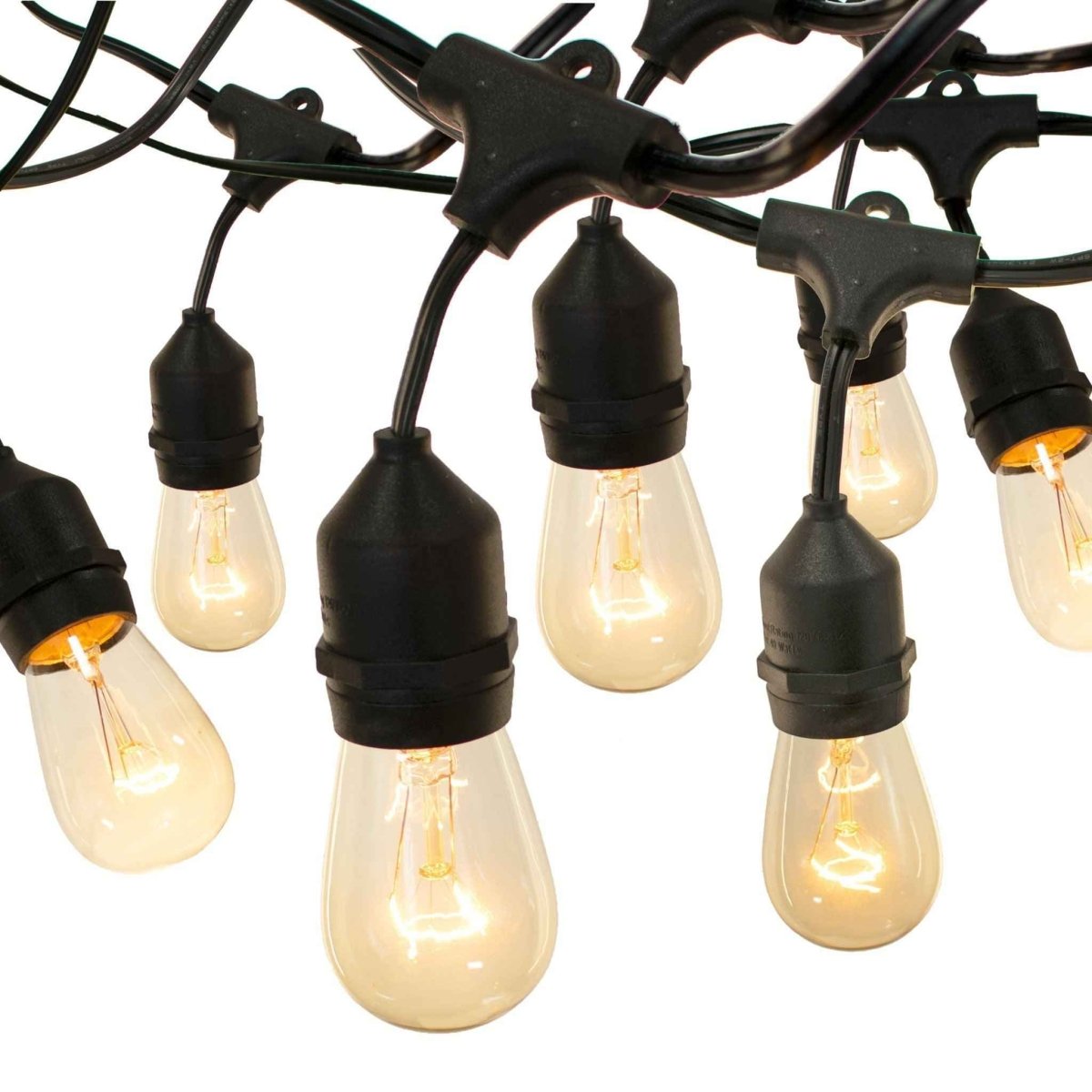 Vintage Outdoor Patio String Lights with Edison Bulbs – Commercial Grade Weatherproof S14 Lighting - Napa Valley Wildflower Co.