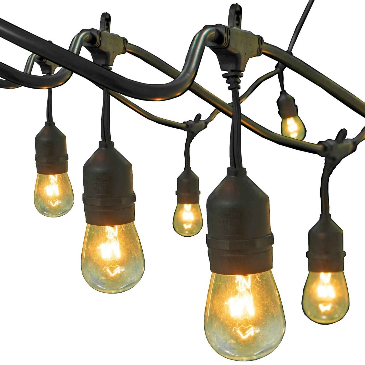 Vintage Outdoor Patio String Lights with Edison Bulbs – Commercial Grade Weatherproof S14 Lighting - Napa Valley Wildflower Co.