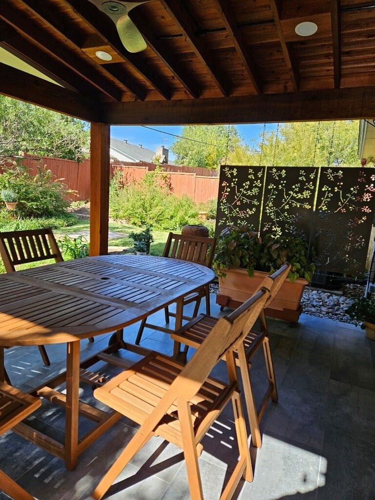 Wattle Twig Privacy Screen – Decorative Steel Wall & Garden Panel 46" - Napa Valley Wildflower Co.