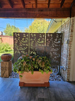 Wattle Twig Privacy Screen – Decorative Steel Wall & Garden Panel 46" - Napa Valley Wildflower Co.