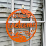 Welcome Fall Metal Door Hanger - Napa Valley Wildflower Co.