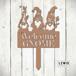 Welcome Gnome Garden Metal Ground Stake - Napa Valley Wildflower Co.