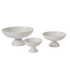 White Oscar Footed Ceramic Bowl - Napa Valley Wildflower Co.