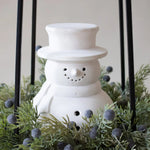 White Terracotta Snowman Figurine | 2 Sizes - Napa Valley Wildflower Co.