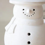 White Terracotta Snowman Figurine | 2 Sizes - Napa Valley Wildflower Co.