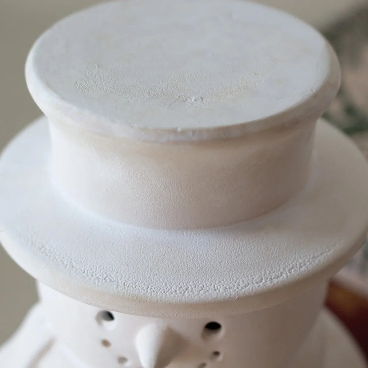 White Terracotta Snowman Figurine | 2 Sizes - Napa Valley Wildflower Co.