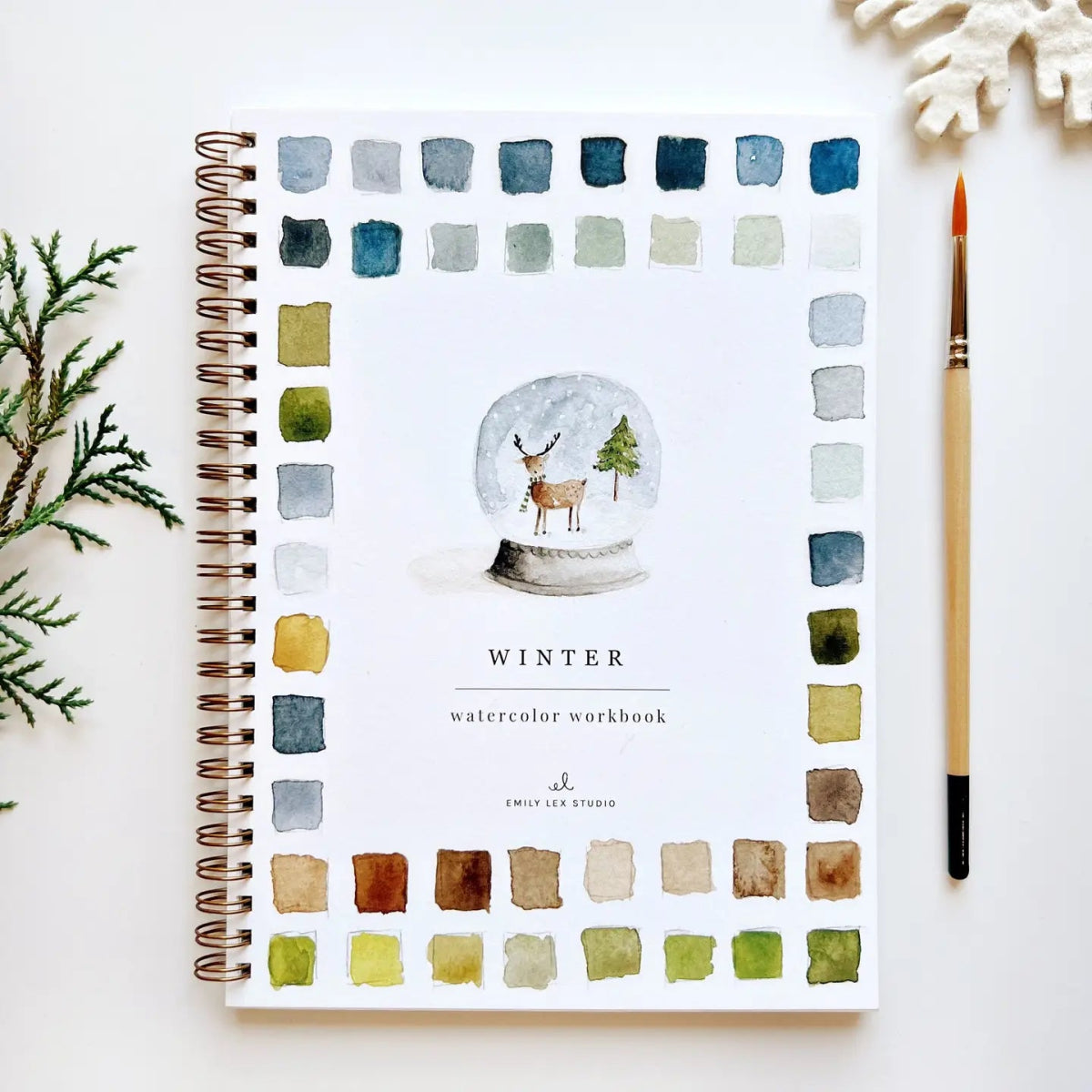 Winter Watercolor Workbook | Cozy Seasonal Art Guide - Napa Valley Wildflower Co.