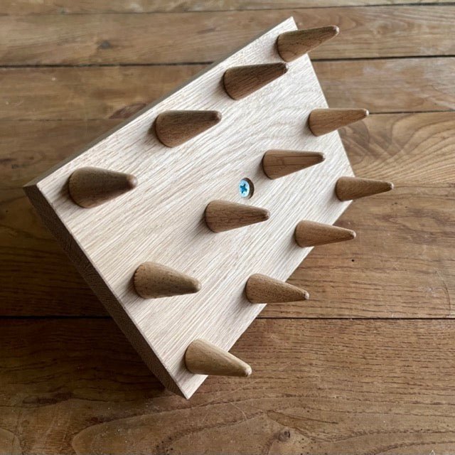 Wood Dibbler for Seed Trays & Beds - Multiple Seed Hole Maker - Napa Valley Wildflower Co.