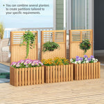 Wooden Raised Garden Bed with Privacy Screen – Outdoor Planter Box with Storage Shelf - Napa Valley Wildflower Co.